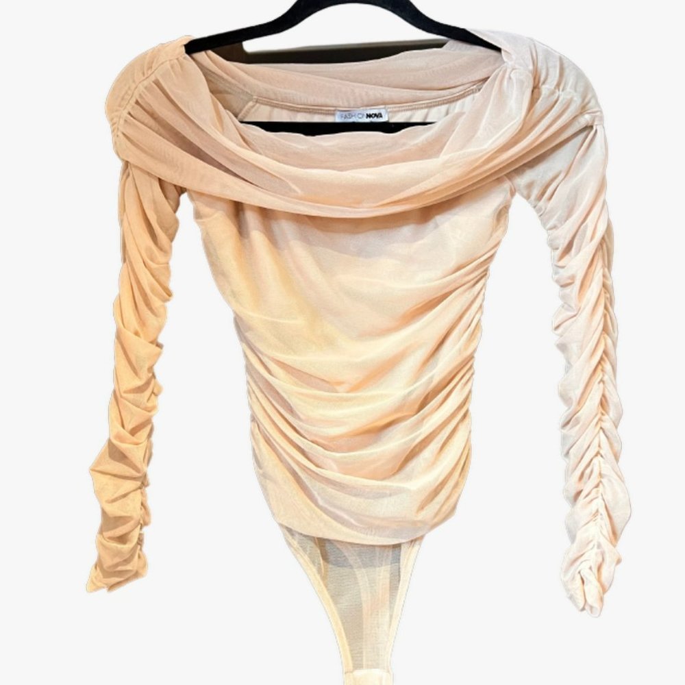 Off Shoulder Body suit - Enhances chest